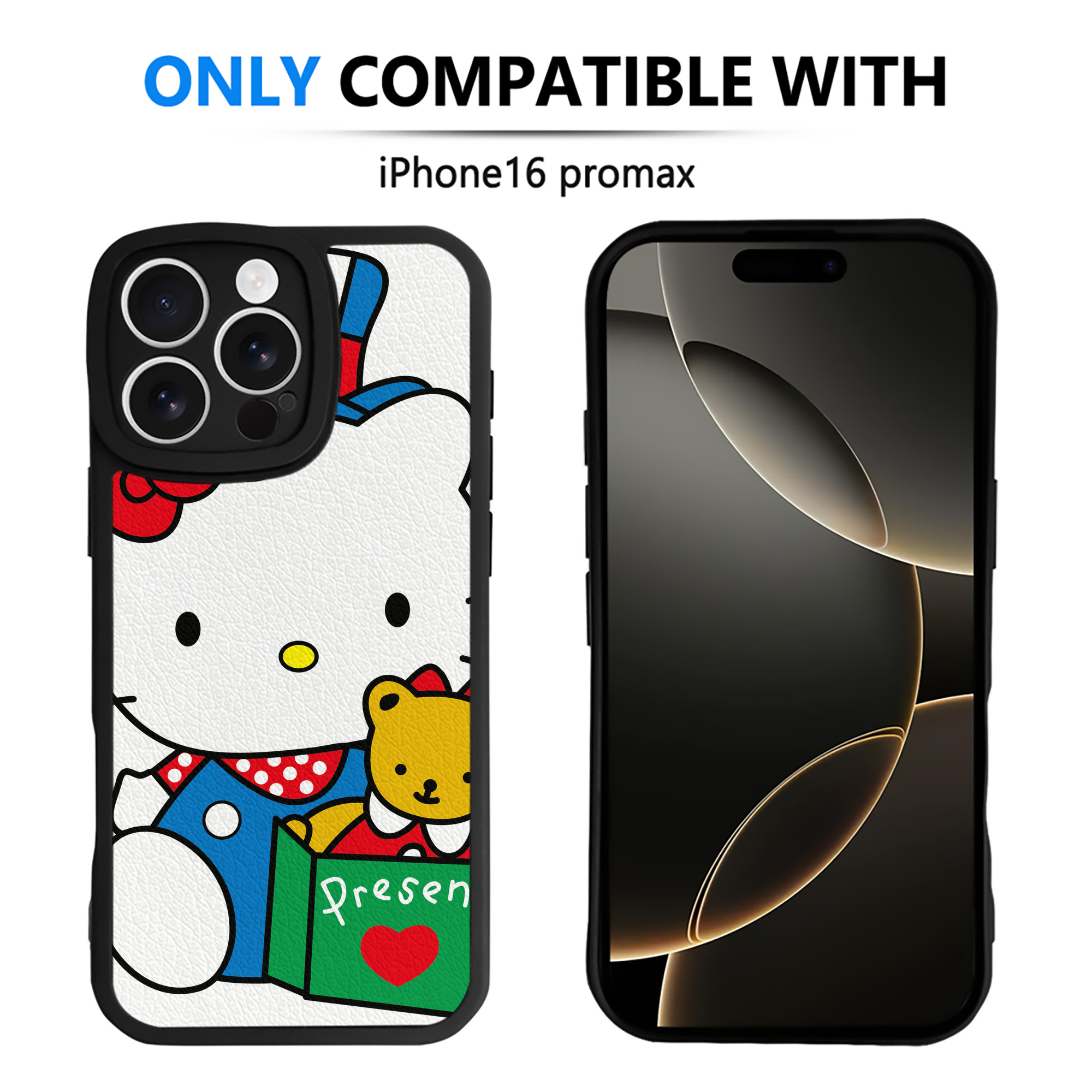 （画像用） Hello Kitty ハローキティ 【iPhone 16シリーズ対応】シリコンスマホケース（レザー調） 材質：シリコン